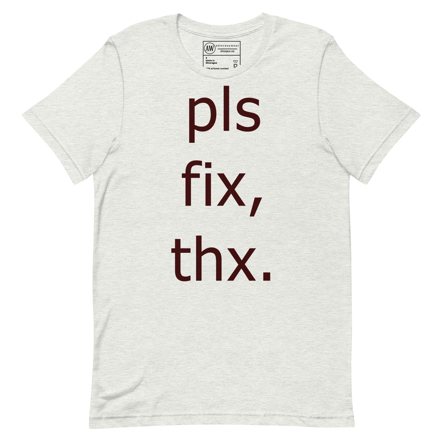 pls fix, thx shirt