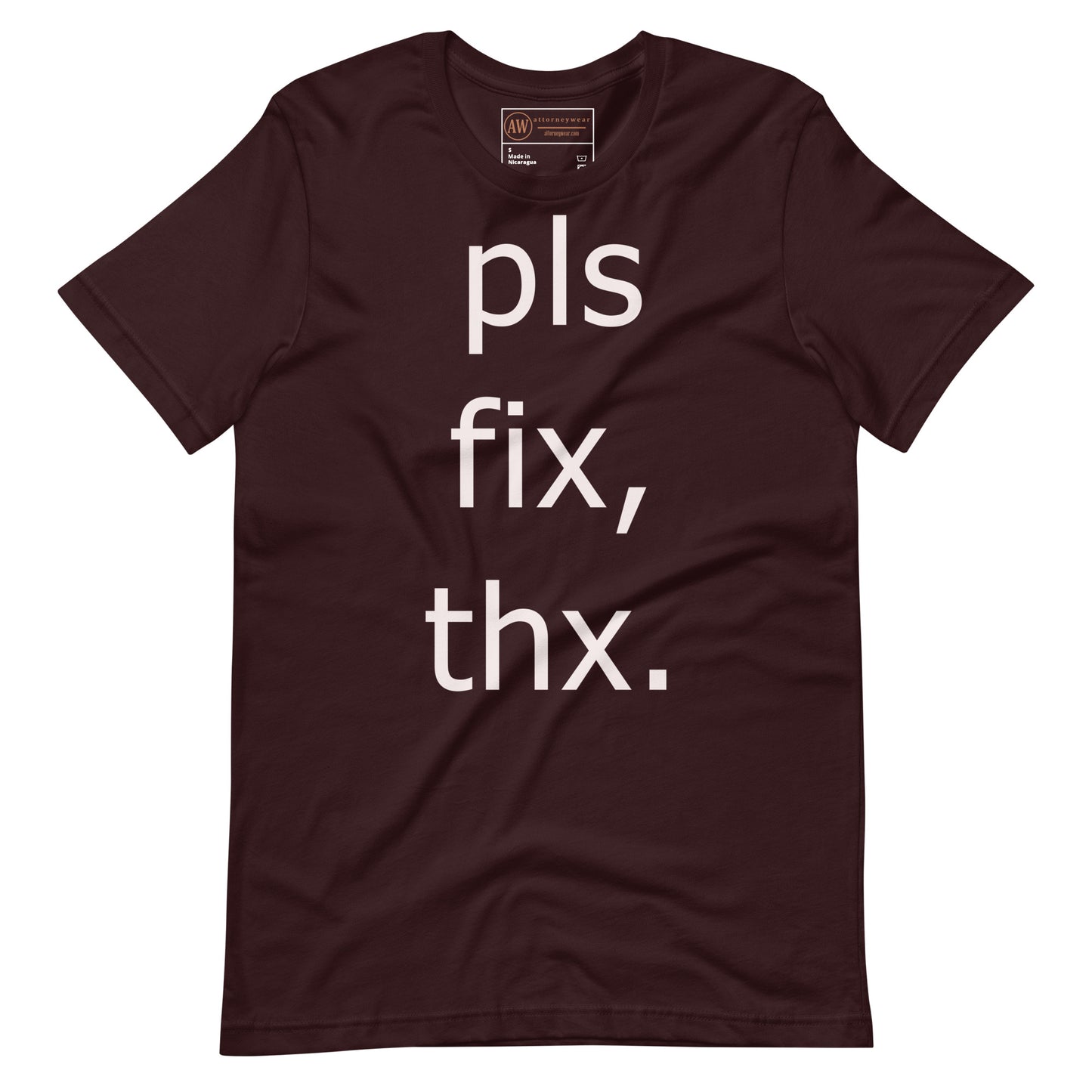 pls fix, thx shirt